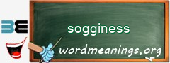 WordMeaning blackboard for sogginess